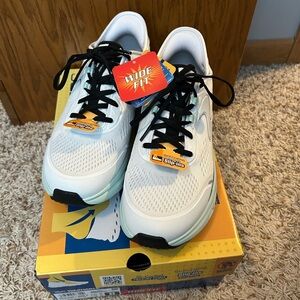 Skechers White and Black Slip-Ins Sneakers